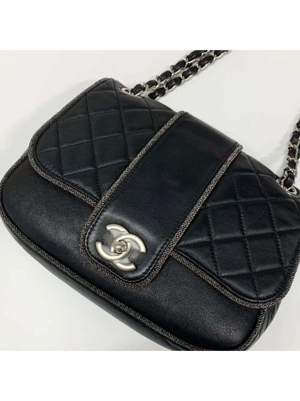 Chanel Quilted Lambskin Turnlock Shoulder Bag